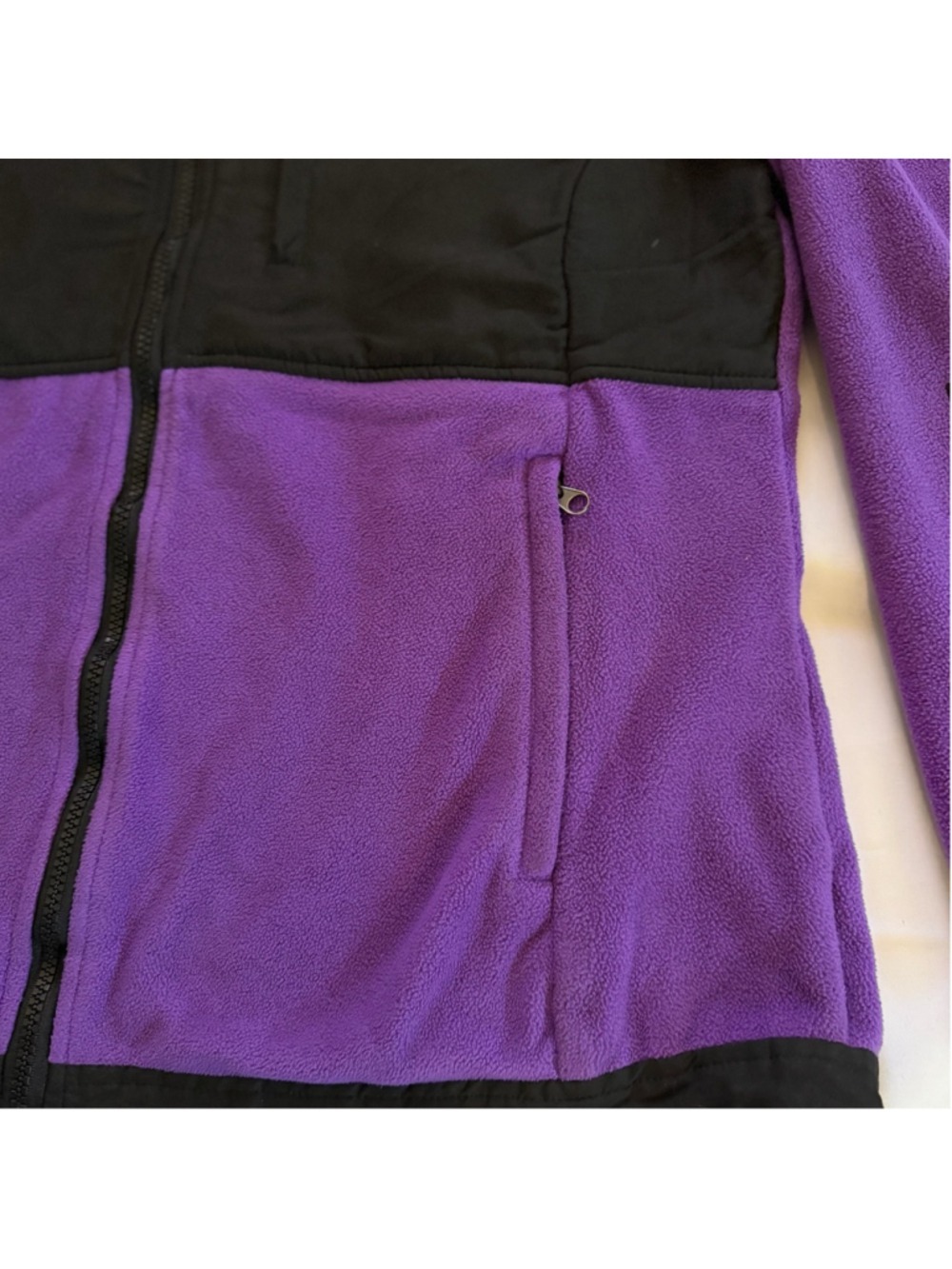 The North Face Denali Fleece Jacket Women’s XL Black Purple Full Zip North Face - Picture 6 of 6